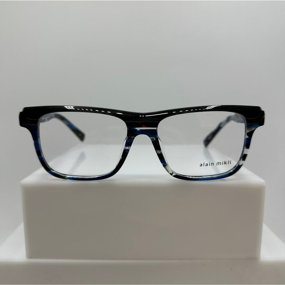 Alain Mikli Devere A03126 001 Havana Blue Black Red Clear Mens Frames 55-17-145